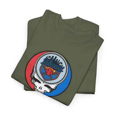 Grateful Dead - Miami Marlins Classic Stealie T Shirt - MLB - StealieShop